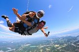 Skydiving by the ocean in New York