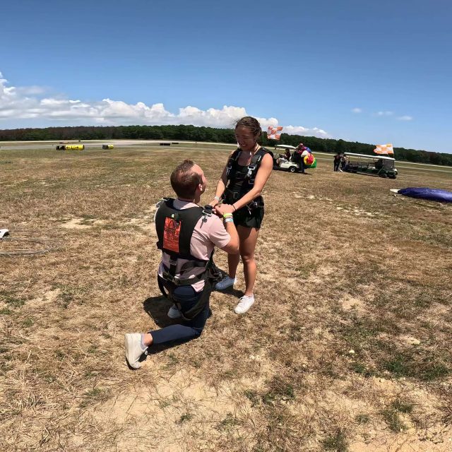 man on his knee proposing